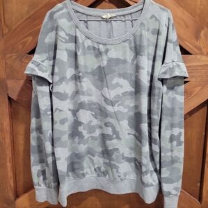 Gray Camo Women's Top L